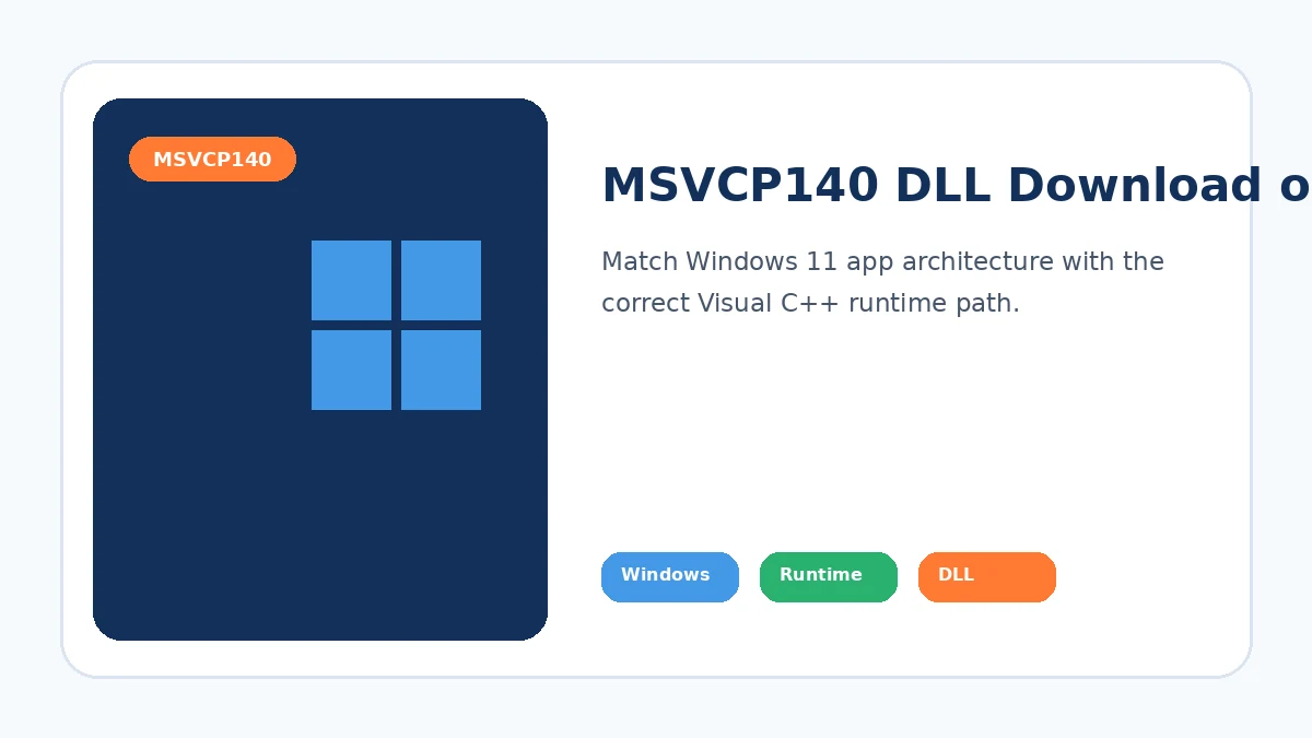 MSVCP140 DLL Download on Windows 11: What to Check First
