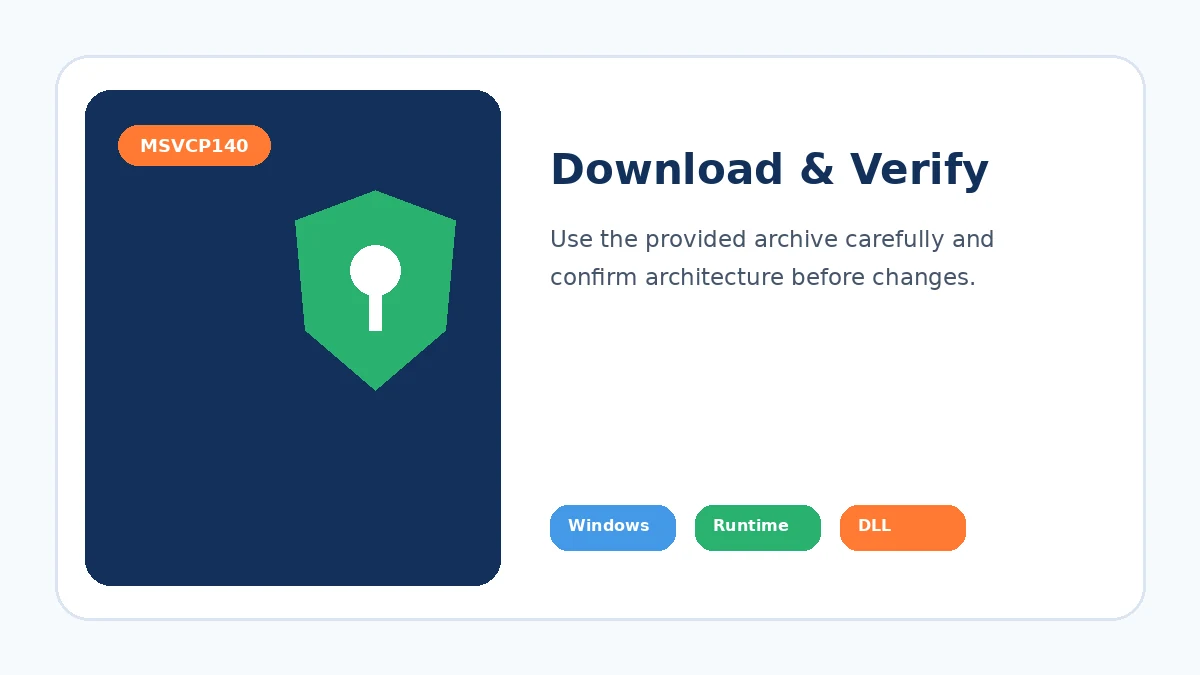 MSVCP140 download and verification visual